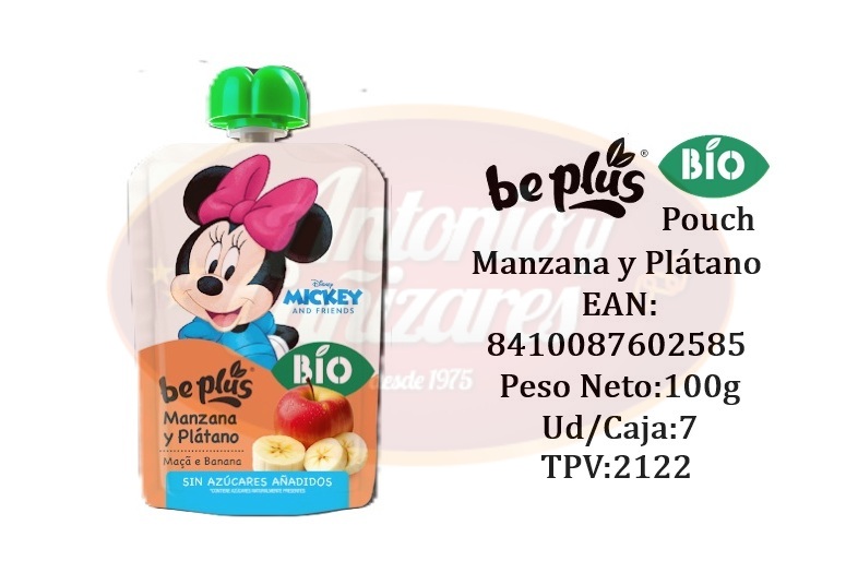 Be Plus Pouch Bio 100g Manzana Platano_2122