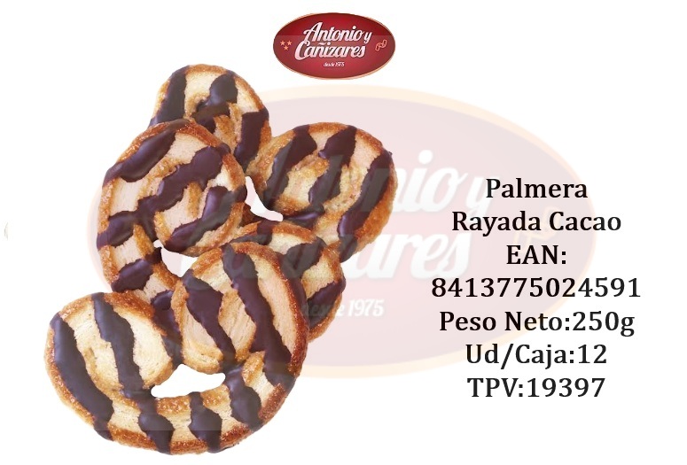 Palmera rayada cacao 250g Blister AyC_19397