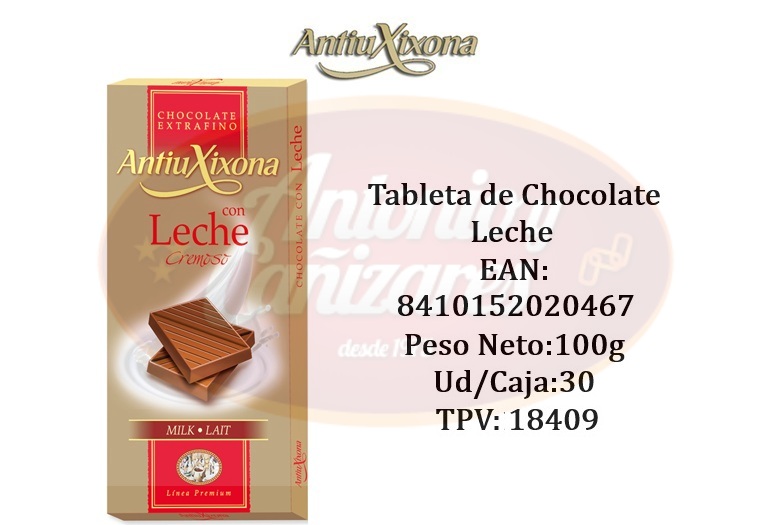Tableta chocolate leche 100g Antiu Xixona_18409