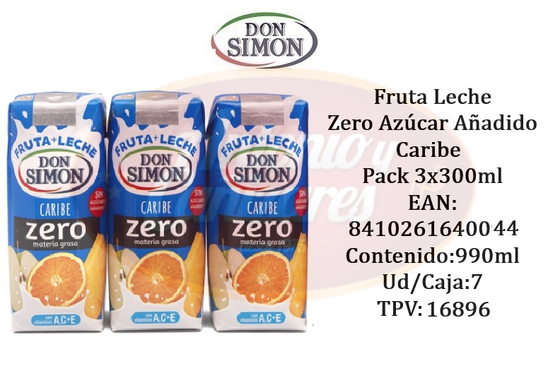 Fruta Leche caribe 3x330ml Don Simon_16896